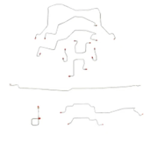 98-01 Dodge Ram 2500 Brake Line Kit 4x4 Ext Cab_Long Bed RWABS